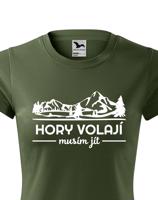 Dámské turistické triko Hory volají musím jít