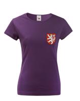 Dámské vlastenecké tričko s potiskem českého lva - dárek na narozeniny