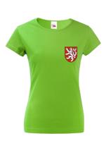 Dámské vlastenecké tričko s potiskem českého lva - dárek na narozeniny