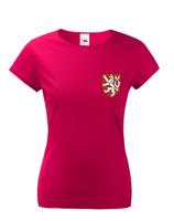 Dámské vlastenecké tričko s potiskem českého lva - dárek na narozeniny