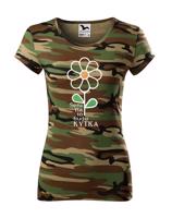 Dámské vtipné narozeninové tričko s potiskem Serem na to budu kytka