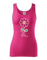 Dámské vtipné narozeninové tričko s potiskem Serem na to budu kytka