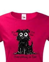 Dámské vtipné tričko s potiskem Pejska ve stresu