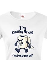 Dámské vtipné tričko s toaletním papírem