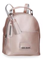Dámský elegantní batoh Pepe Jeans Cira Metallic - růžový