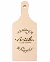 Dárkové dřevěné prkénko 14x30 cm pro maminku.