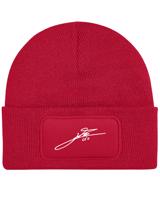 Dětská čepice s obdélníkovou nášivkou a podpisem Messiho - pro fanoušky fotbalu