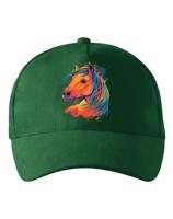 Dětská kšiltovká pro milovníky koní - barevný kůň - kvalitní tisk a rychlé dodání