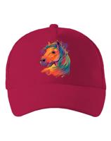 Dětská kšiltovká pro milovníky koní - barevný kůň - kvalitní tisk a rychlé dodání