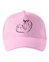 Dětská kšiltovka Srdce kůň a pes