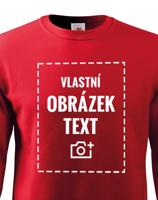 Dětská mikina bez kapuce s vlastním potiskem nebo fotkou – výroba už do 24 hodin