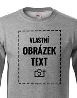 Dětská mikina bez kapuce s vlastním potiskem nebo fotkou – výroba už do 24 hodin