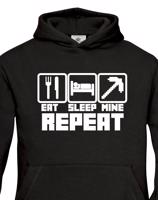 Dětská mikina Eat Sleep Mine Repeat - mikina pro hráče Minecraft