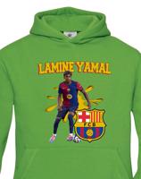 Dětská mikina s potiskem hráče Lamine Yamal - ideální pro malé fotbalisty