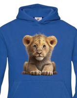 Dětská mikina s roztomilým lvíčetem - krásný barevný motiv s plnými barvami