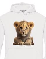 Dětská mikina s roztomilým lvíčetem - krásný barevný motiv s plnými barvami