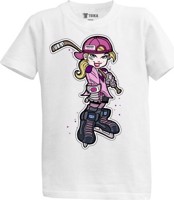 Dětské bílé tričko LG - Hokejistka