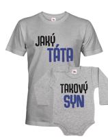 Dětské body a pánské tričko Jaký táta takový syn
