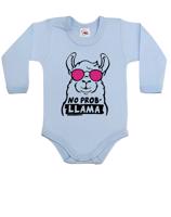 Dětské body No Prob - LLama - veselý potisk s ještě veselejšími barvami