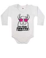Dětské body No Prob - LLama - veselý potisk s ještě veselejšími barvami