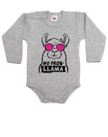 Dětské body No Prob - LLama - veselý potisk s ještě veselejšími barvami