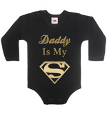 Dětské body s potiskem Daddy is my Superhero