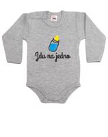 Dětské body s potiskem Jdu na jedno - tohle dostane každého tatínka