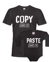 Dětské bodyčko pro miminko a tričko pro tatínka Copy a Paste