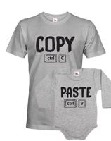 Dětské bodyčko pro miminko a tričko pro tatínka Copy a Paste