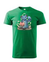 Dětské fantasy tričko s kočkou - tričko pro milovníky kočky a fantasy