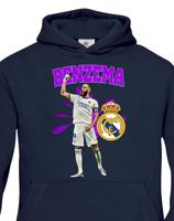 Dětské mikina s potiskem hráče Karim Benzema - ideální pro malé fotbalisty