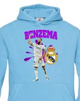 Dětské mikina s potiskem hráče Karim Benzema - ideální pro malé fotbalisty