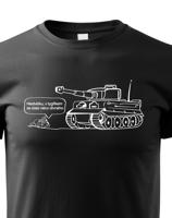 Dětské military tričko s potiskem německého těžkého tanku Tiger