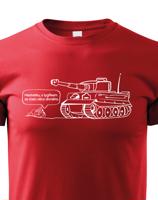 Dětské military tričko s potiskem německého těžkého tanku Tiger