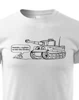Dětské military tričko s potiskem německého těžkého tanku Tiger