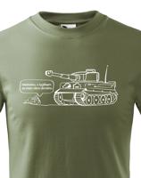 Dětské military tričko s potiskem německého těžkého tanku Tiger