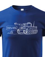 Dětské military tričko s potiskem německého těžkého tanku Tiger