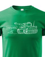 Dětské military tričko s potiskem německého těžkého tanku Tiger