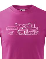 Dětské military tričko s potiskem německého těžkého tanku Tiger