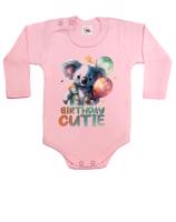 Dětské narozeninové body s potiskem Birthday cutie