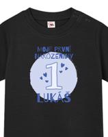 Dětské narozeninové tričko s volitelným věkem a jménem – originální dárek