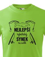 Dětské rybářské tričko Nejlepší rybářský synek na světě-dárek pro rybáře