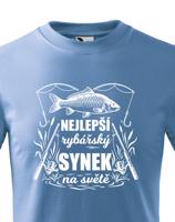 Dětské rybářské tričko Nejlepší rybářský synek na světě-dárek pro rybáře