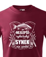 Dětské rybářské tričko Nejlepší rybářský synek na světě-dárek pro rybáře
