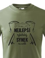 Dětské rybářské tričko Nejlepší rybářský synek na světě-dárek pro rybáře