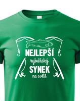 Dětské rybářské tričko Nejlepší rybářský synek na světě-dárek pro rybáře