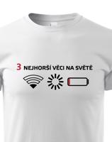 Dětské tričko 3 nejhorší věci na světě - triko pro všechny mobilní závisláky