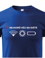 Dětské tričko 3 nejhorší věci na světě - triko pro všechny mobilní závisláky