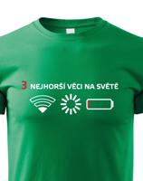 Dětské tričko 3 nejhorší věci na světě - triko pro všechny mobilní závisláky
