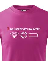 Dětské tričko 3 nejhorší věci na světě - triko pro všechny mobilní závisláky
